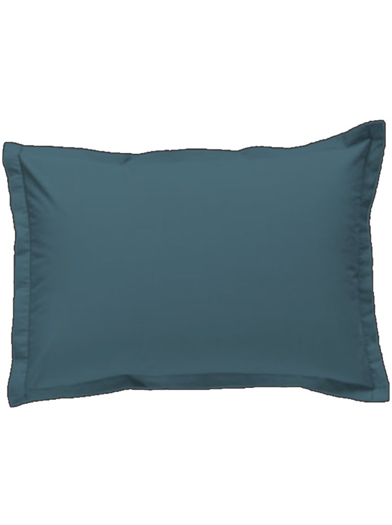 Funda de almohada UMA de algodón 100% 2 ud – volante con bourdon negro Azul - Kiabi