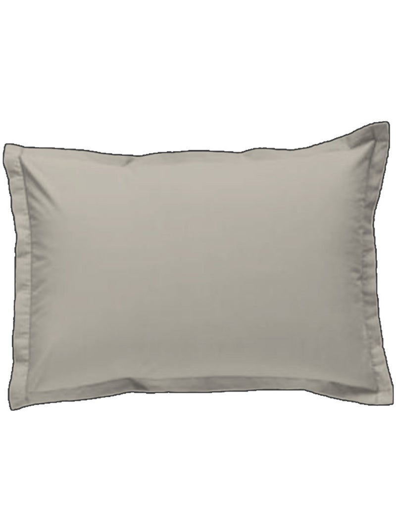 Funda de almohada UMA de algodón 100% 2 ud – volante con bourdon negro Beige - Kiabi