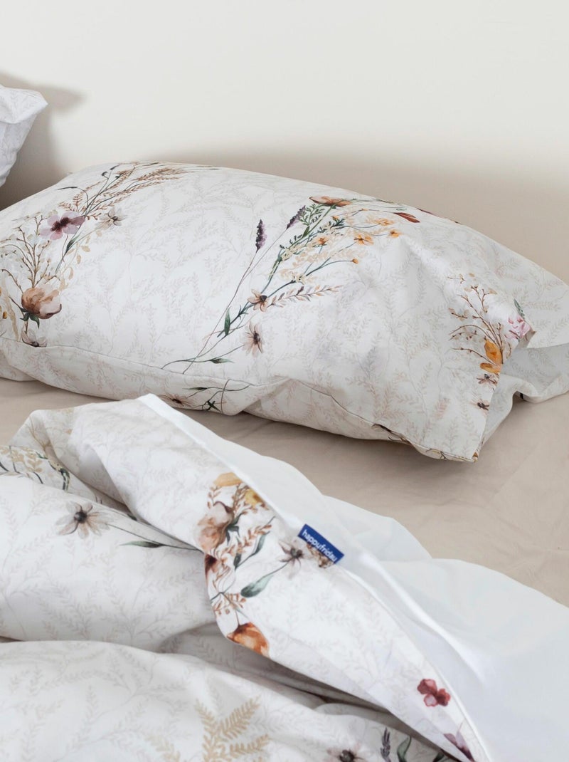 Funda de almohada Wild flowers "Happyfriday" Blanco - Kiabi