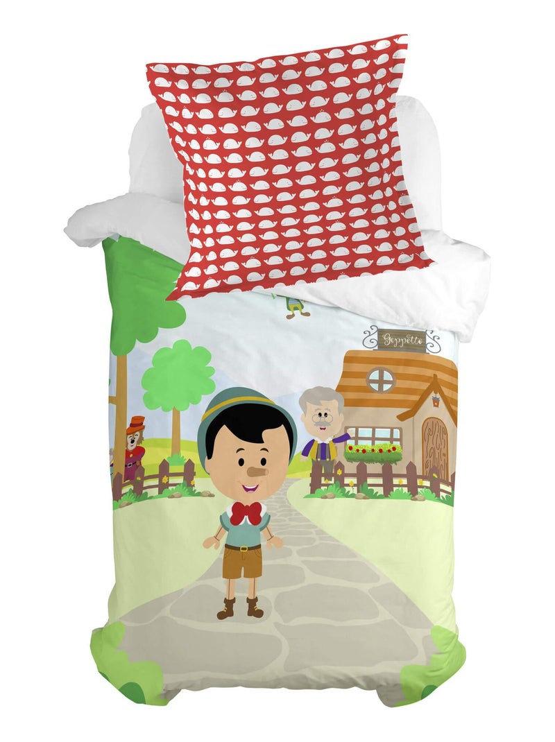 Funda de almohada Wooden puppet "Happyfriday" Blanco - Kiabi