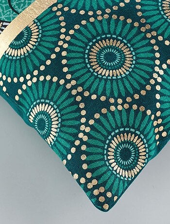 Funda de almohadón de algodón impresa en oro