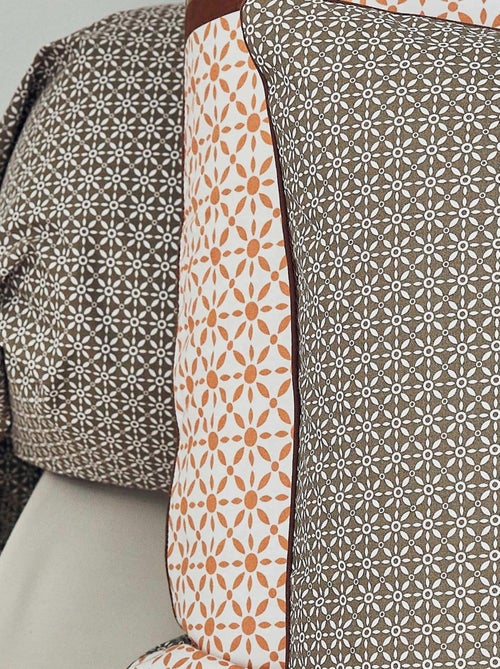 Funda de almohadón en percal con estilo gráfico - Kiabi