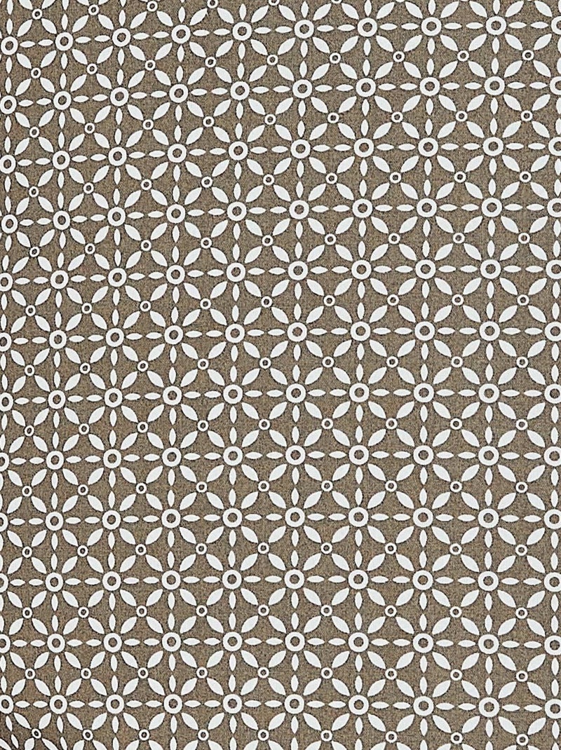 Funda de almohadón en percal con estilo gráfico Beige oscuro - Kiabi