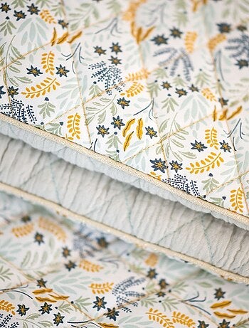 Funda de cama 90x140 cm en algodón verde - SAUTHON