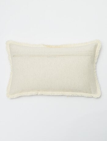 Funda de cojín (30 x 50 cm) de mezcla de lino - Kiabi Home