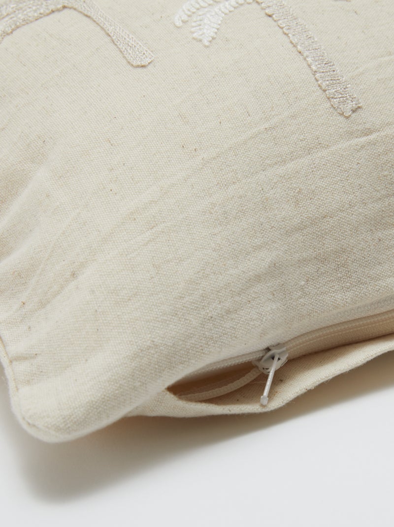 Funda de cojín (30x50 cm) en mezcla de lino - Kiabi Home BEIGE - Kiabi