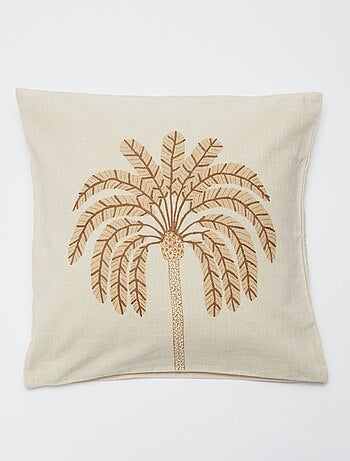 Funda de cojín (45 x 45 cm) efecto lino - Kiabi Home