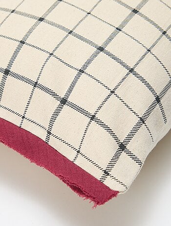 Funda de cojín a cuadros