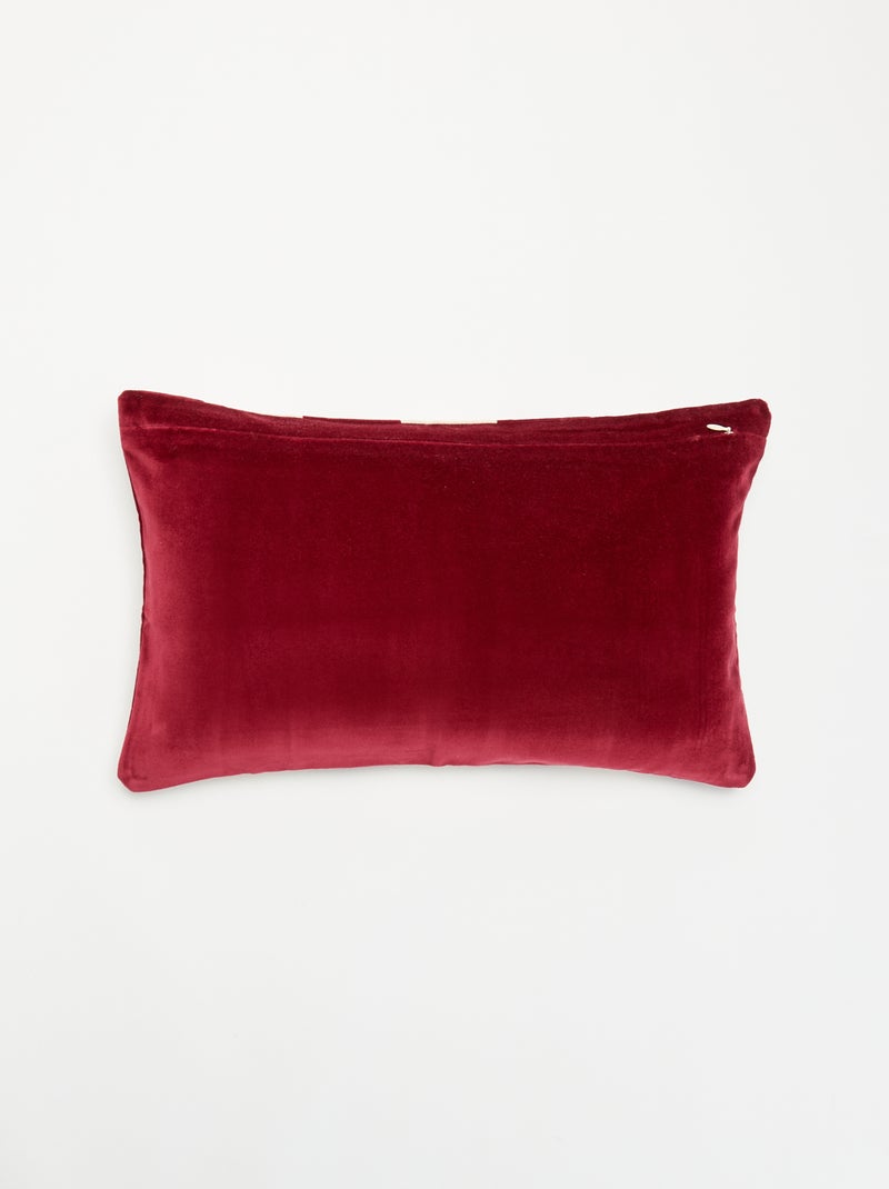 Funda de cojín bimateria Rojo - Kiabi
