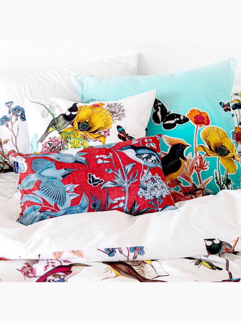Funda de cojín Birds of paradise "Happyfriday" Blanco - Kiabi
