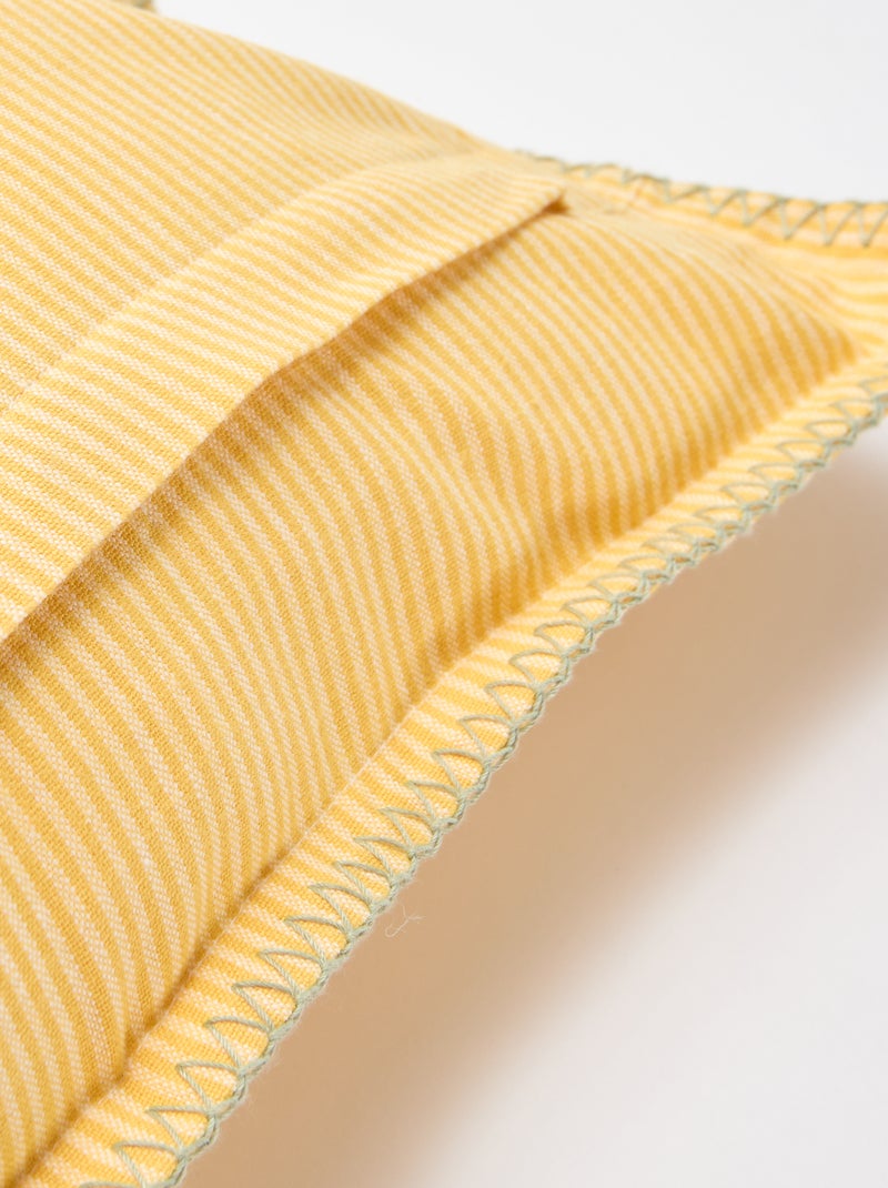 Funda de cojín bordada Amarillo - Kiabi