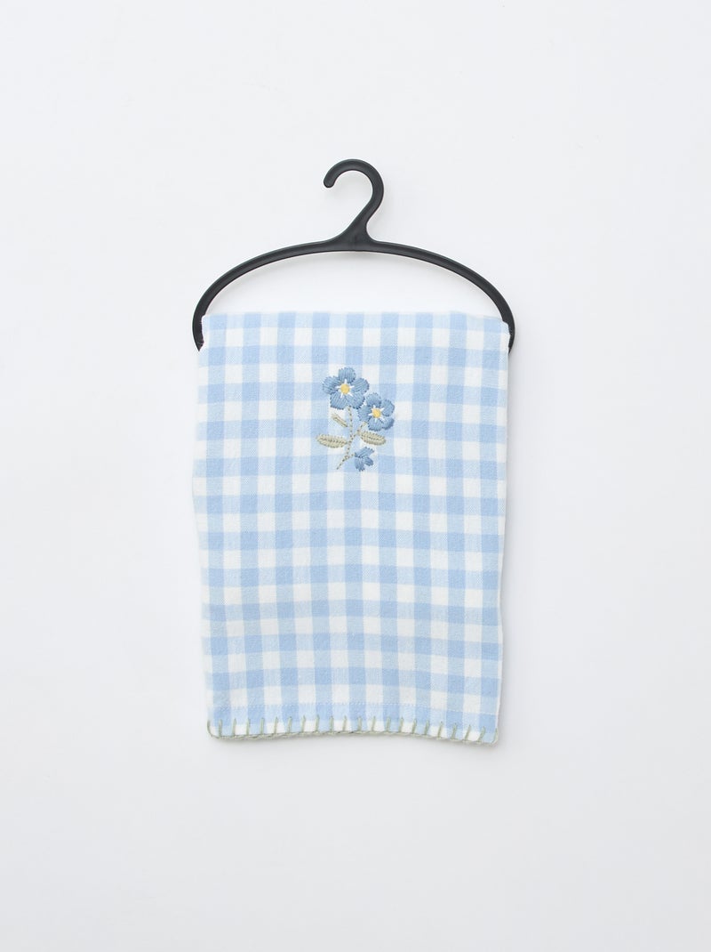Funda de cojín bordada Azul - Kiabi