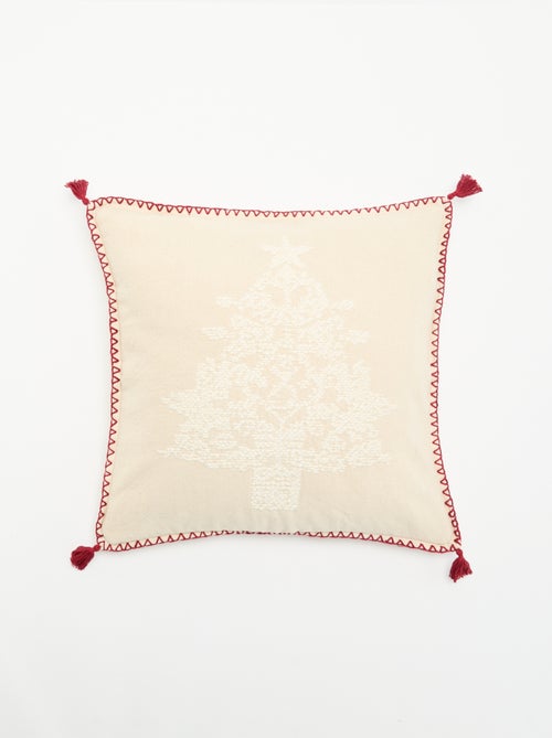 Funda de cojín bordada para Navidad - KIABI Home - Kiabi Funda de cojín bordada para Navidad - KIABI Home - Kiabi
