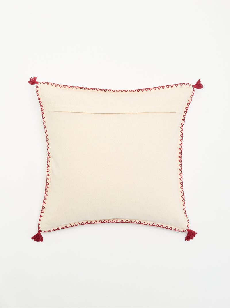 Funda de cojín bordada para Navidad - KIABI Home Crudo - Kiabi