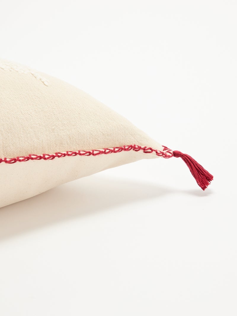Funda de cojín bordada para Navidad - KIABI Home Crudo - Kiabi