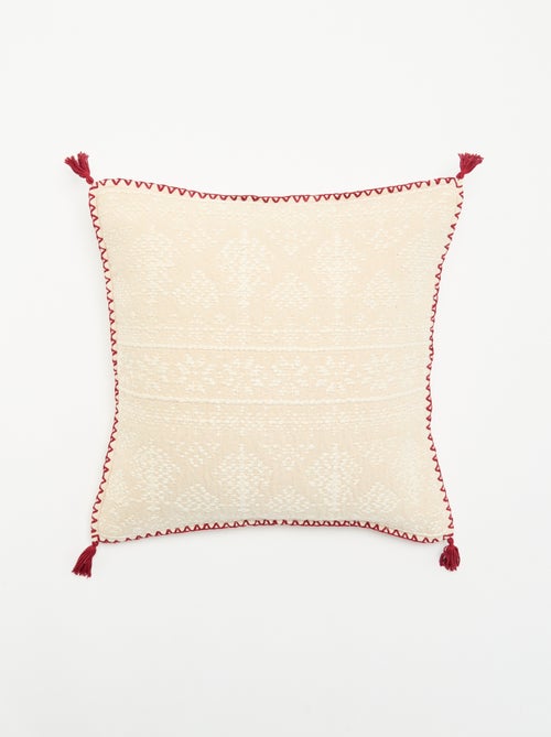 Funda de cojín bordada para Navidad - KIABI Home - Kiabi