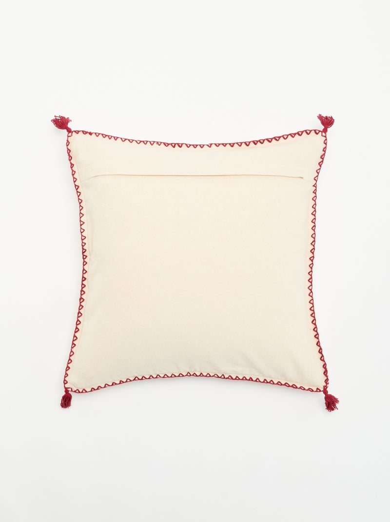 Funda de cojín bordada para Navidad - KIABI Home Crudo - Kiabi
