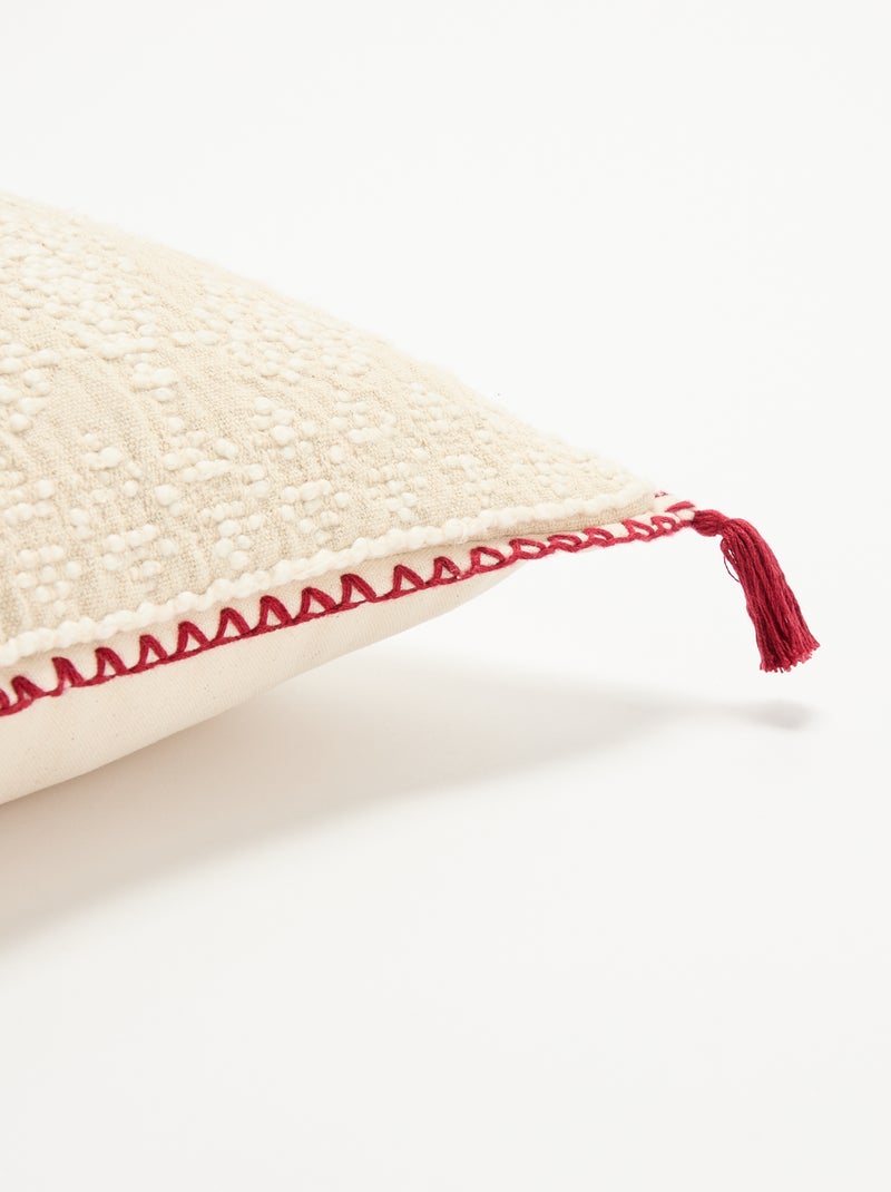 Funda de cojín bordada para Navidad - KIABI Home Crudo - Kiabi