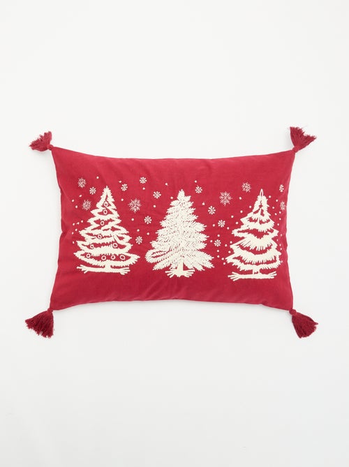 Funda de cojín bordada para Navidad - KIABI Home - Kiabi Funda de cojín bordada para Navidad - KIABI Home - Kiabi