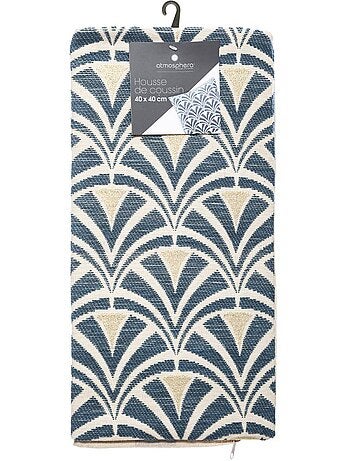 Funda de cojín chiara chenilla azul 40x40cm