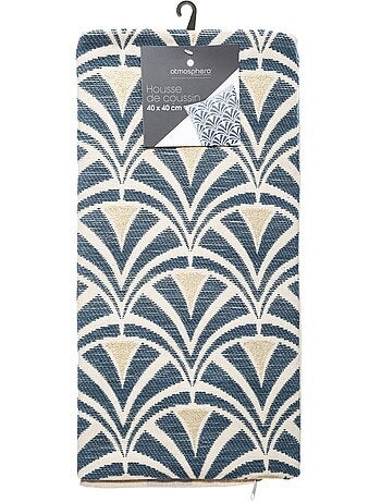 Funda de cojín chiara chenilla azul 40x40cm