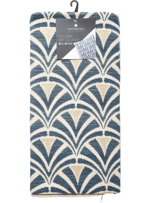 Funda de cojín chiara chenilla azul 40x40cm - Kiabi Funda de cojín chiara chenilla azul 40x40cm - Kiabi