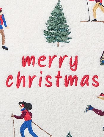 Funda de cojín con bordados 'Navidad'