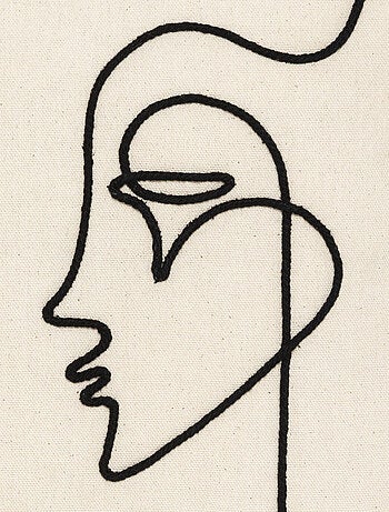 Funda de cojín con cara de cuerda