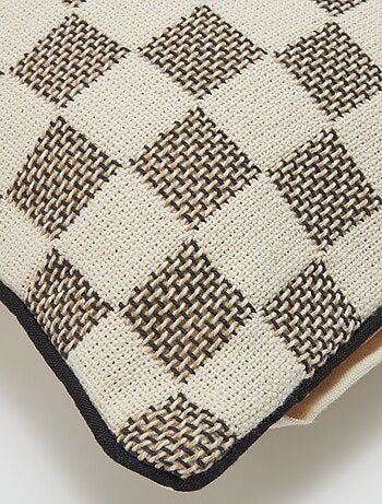 Funda de cojín con estampado damero - Kiabi Home