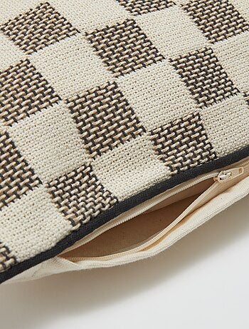 Funda de cojín con estampado damero - Kiabi Home