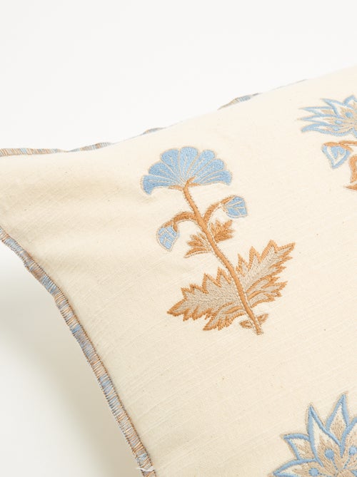 Funda de cojín con flores bordadas - Kiabi Funda de cojín con flores bordadas - Kiabi