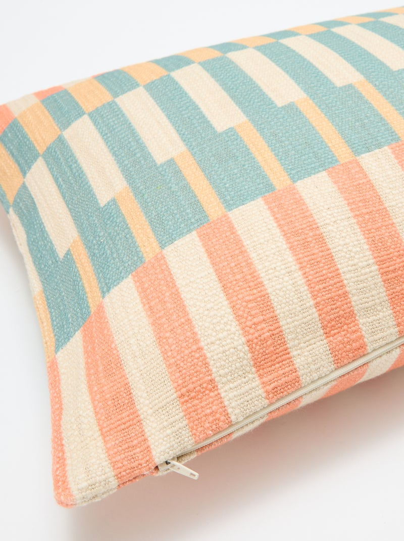 Funda de cojín con motivos geométricos Naranja - Kiabi