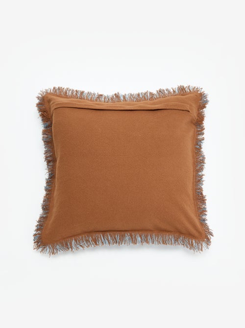 Funda de cojín cuadrada con flecos 45 x 45 cm - Kiabi
