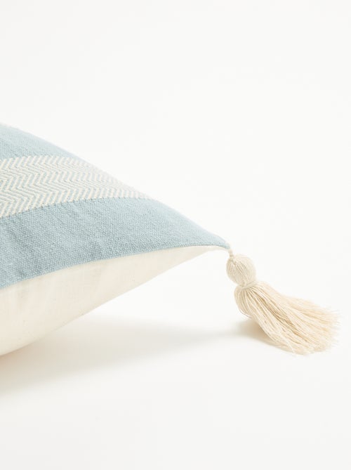 Funda de cojín cuadrada con pompones - Kiabi Funda de cojín cuadrada con pompones - Kiabi