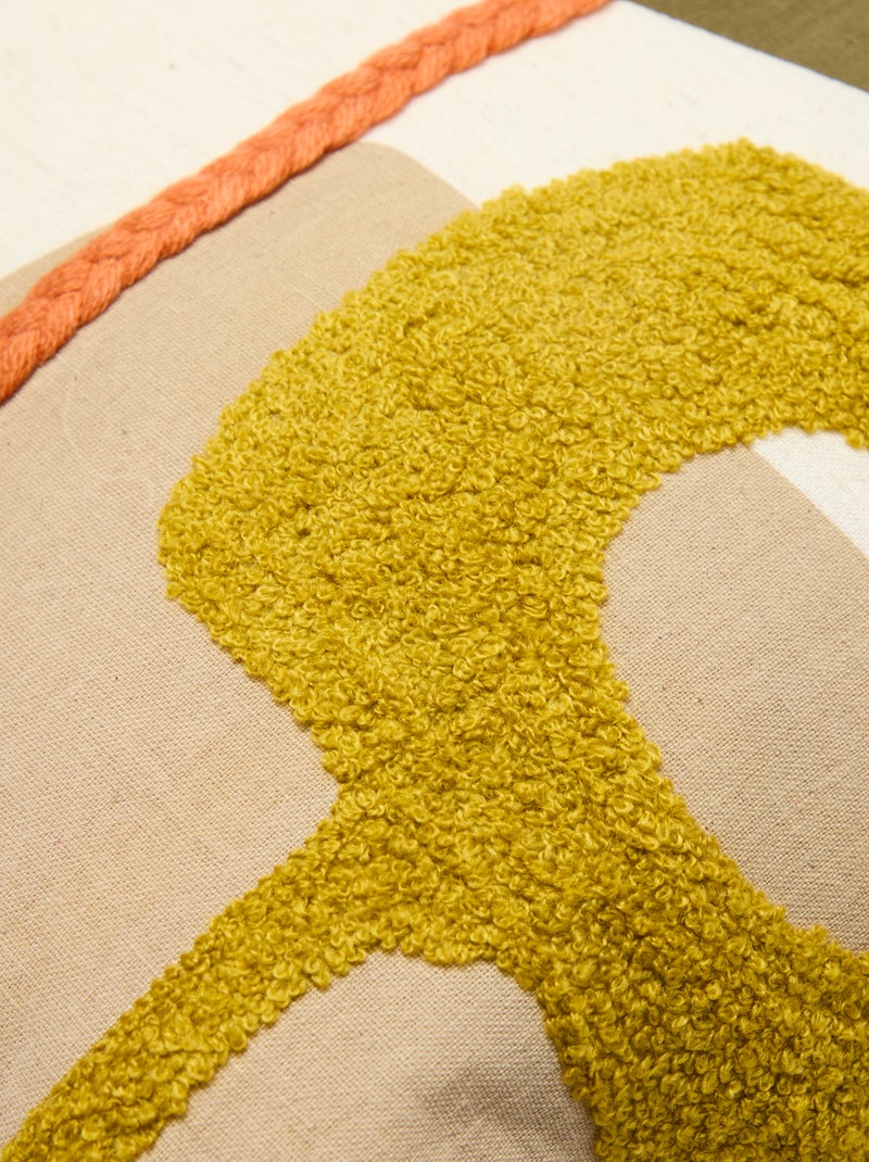 Funda de cojín 'damero' Beige - Kiabi