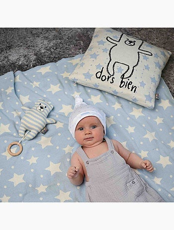Funda de cojín de algodón orgánico de punto | SEVIRA KIDS