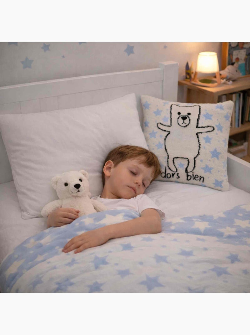 Funda de cojín de algodón orgánico de punto | SEVIRA KIDS Crudo - Kiabi