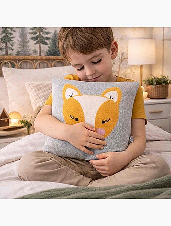 Funda de cojín de algodón orgánico de punto | SEVIRA KIDS