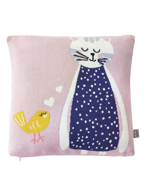 Funda de cojín de algodón orgánico tejido | SEVIRA KIDS - Kiabi