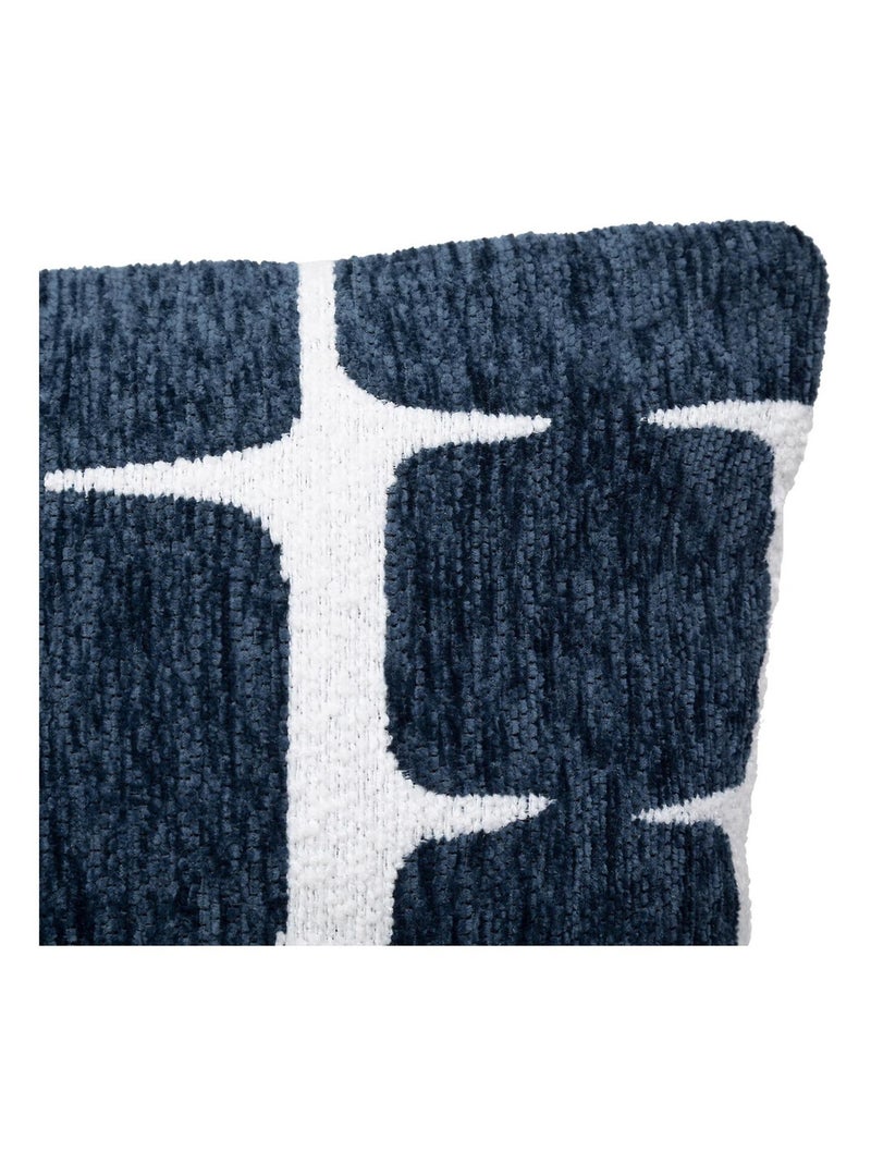 Funda de cojín de chenilla de diseño Azul - Kiabi