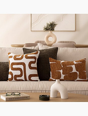 Funda de cojín de chenilla diseño