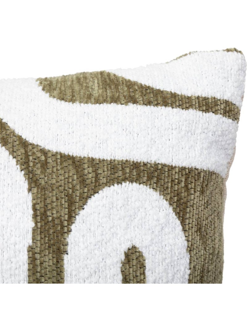 Funda de cojín de chenilla verde caqui jeni 50x30cm Caqui - Kiabi