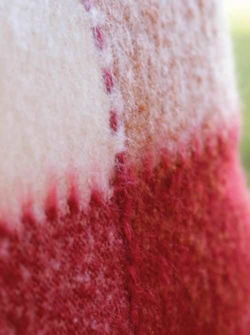 Funda de cojín de cuadros de mohair - Kiabi