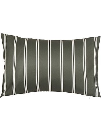 Funda de cojín de exterior tileo 50x30cm rayas verde oscuro