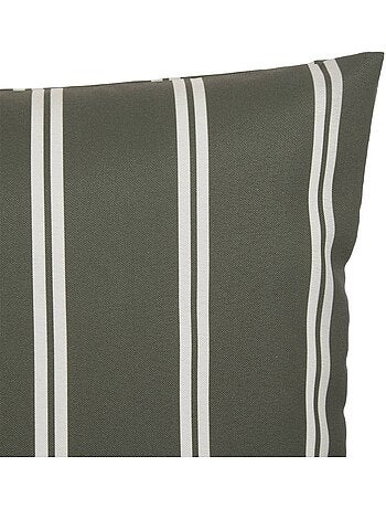 Funda de cojín de exterior tileo 50x30cm rayas verde oscuro