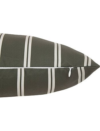 Funda de cojín de exterior tileo 50x30cm rayas verde oscuro