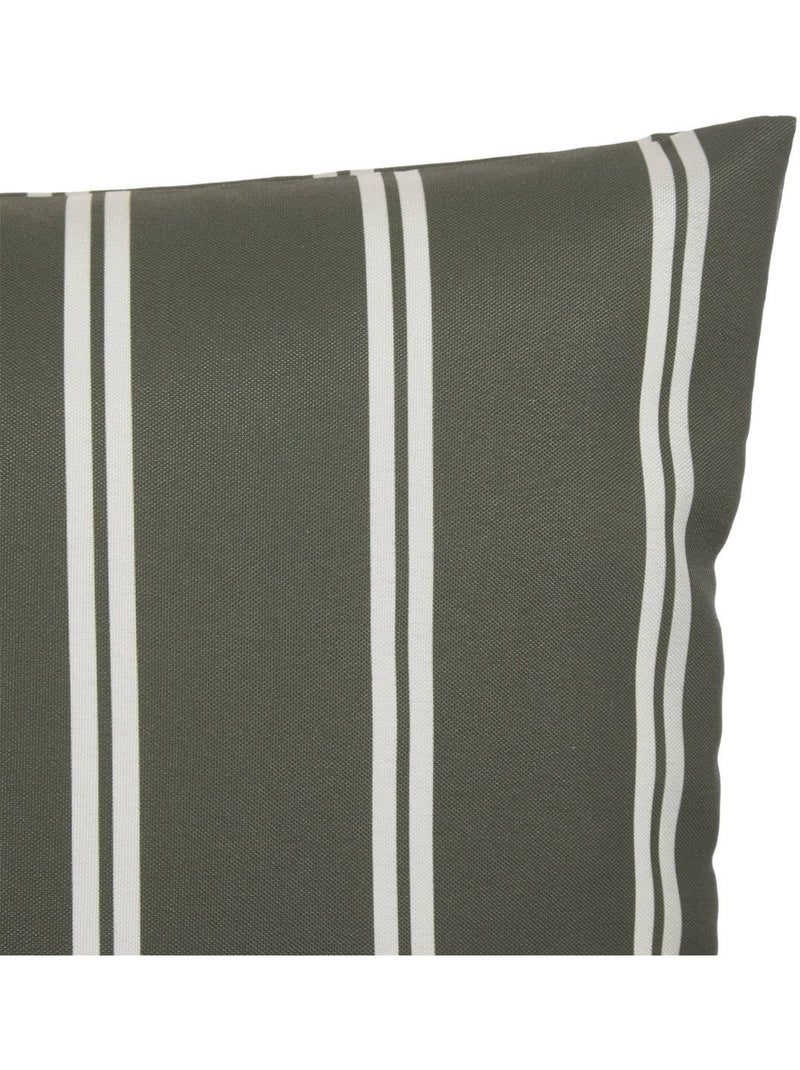 Funda de cojín de exterior tileo 50x30cm rayas verde oscuro Verde oscuro - Kiabi