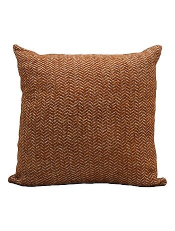 Funda de cojín de lana con patrón de espiga