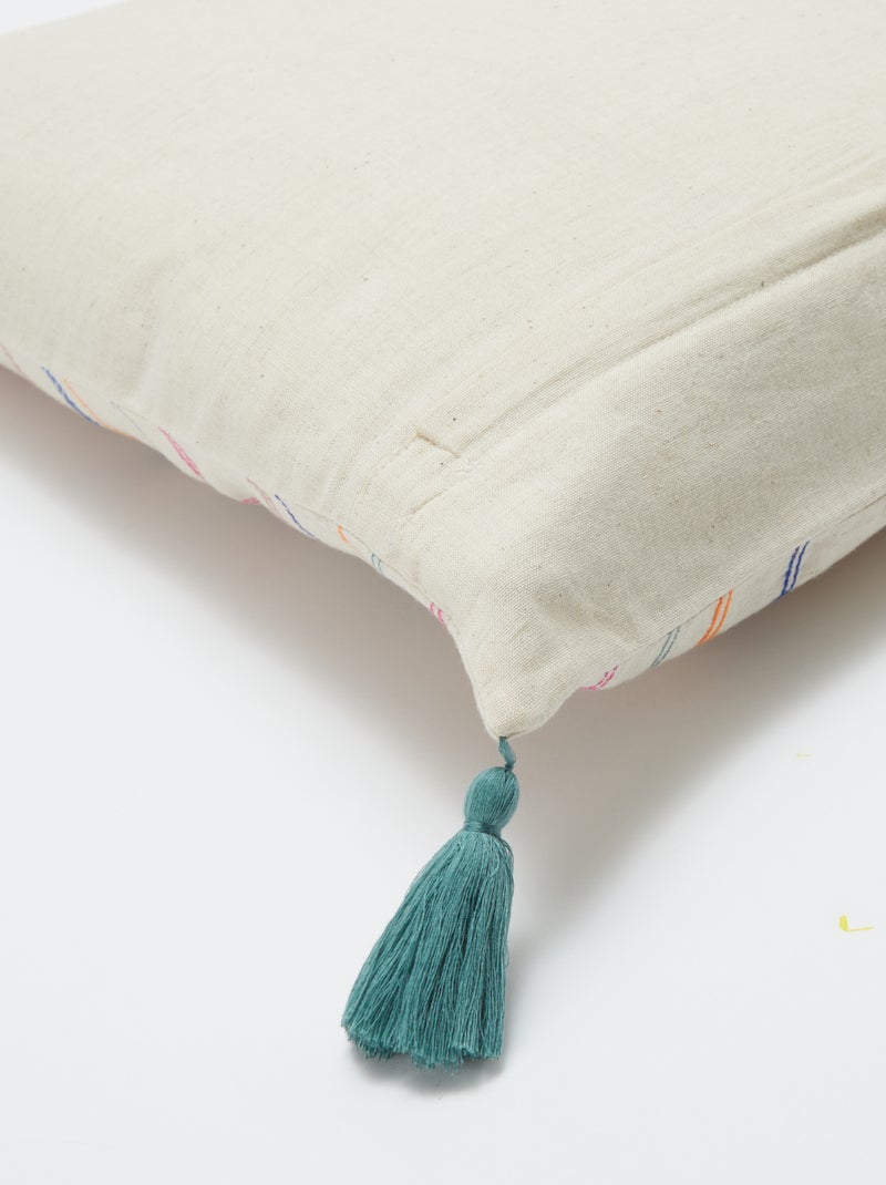 Funda de cojín de lino mezclado (45x45 cm) - Kiabi Home BEIGE - Kiabi