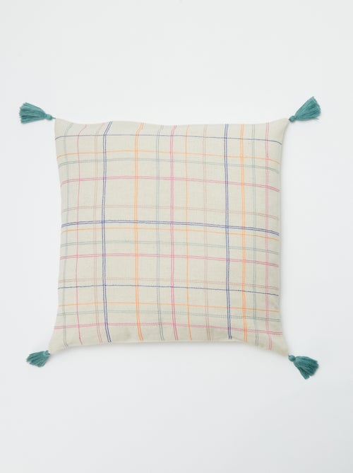 Funda de cojín de lino mixto (45x45 cm) - Kiabi Home - Kiabi
